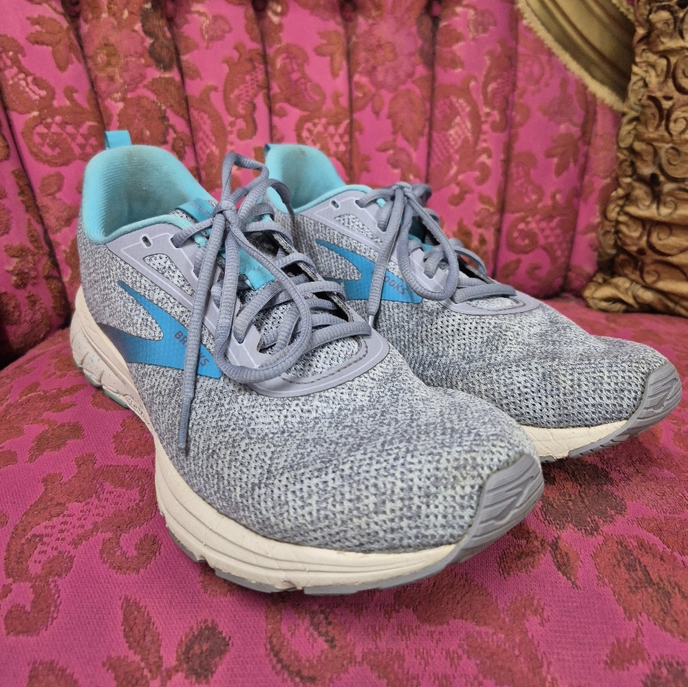 Brooks Womens 10.5 Anthem 3 Running Shoes Gray Blue 1203231B017 Low Top‎ Lace Up